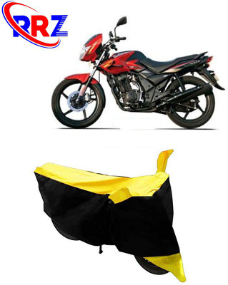 RRZ Waterproof Two Wheeler Cover for TVS(Flame 125, Black, Yellow)