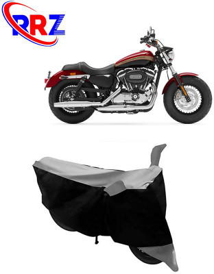 RRZ Waterproof Two Wheeler Cover for Harley Davidson(1200 Custom, Black, Grey)