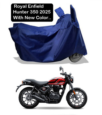 Amexride Two Wheeler Cover for Royal Enfield(Hunter 350, Blue)