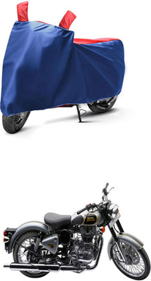 KAHRA Waterproof Two Wheeler Cover for Royal Enfield(Classic 500, Blue, Red)