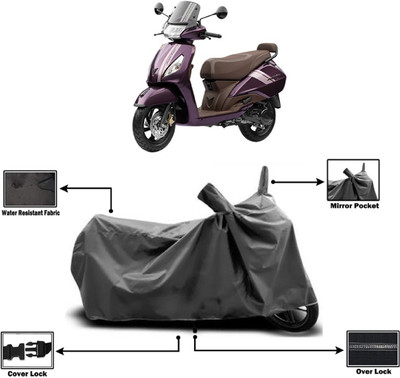 Amexride Two Wheeler Cover for TVS(Jupiter, Grey)