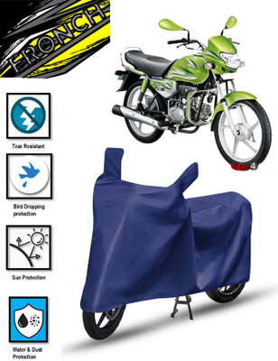 FRONCH Waterproof Two Wheeler Cover for Hero(HF Deluxe Eco, Blue)