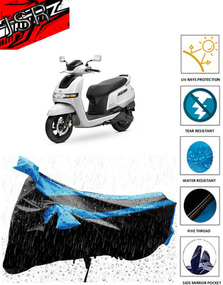 J S R Waterproof Two Wheeler Cover for TVS(iQube Electric, Blue)