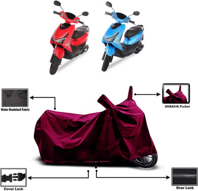 Amexride Two Wheeler Cover for Ampere(Reo Elite, Maroon)