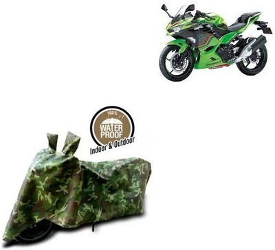 THE REAL ARV Waterproof Two Wheeler Cover for Kawasaki(Ninja 400, Multicolor)