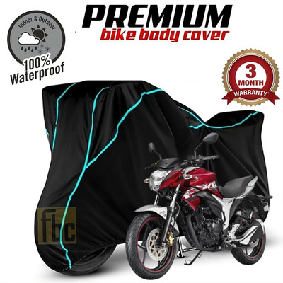 FBC Waterproof Two Wheeler Cover for Suzuki(Gixxer, Black)