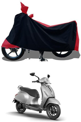 KEDIT Two Wheeler Cover for Bajaj(Urbanite Chetak BS6, Red)