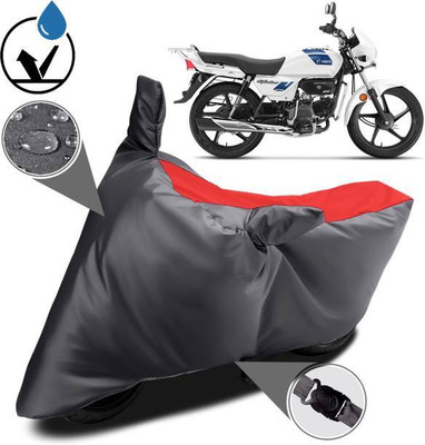 smwzxyu Waterproof Two Wheeler Cover for Hero(Splendor Pro Classic, Black, Red)