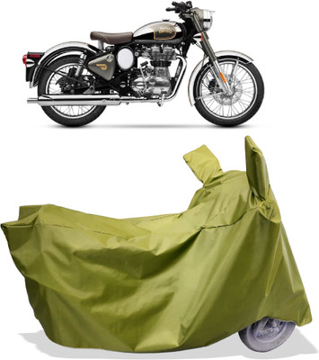 Amexride Two Wheeler Cover for Royal Enfield(Classic Chrome, Maroon)