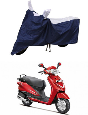 MMSSTAR Waterproof Two Wheeler Cover for Hero(Duet, Blue, White)