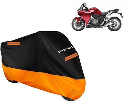 Horseyaart Waterproof Two Wheeler Cover for Honda(VFR 1200F, Orange)