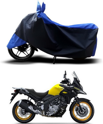 SEBONGO Waterproof Two Wheeler Cover for Suzuki(V Strom 650, Blue)