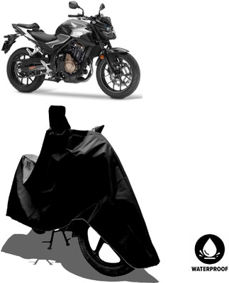 Amexride Waterproof Two Wheeler Cover for Honda(CB500F, Black)