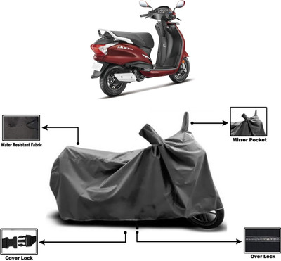 Amexride Two Wheeler Cover for Hero(Duet 125CC, Grey)