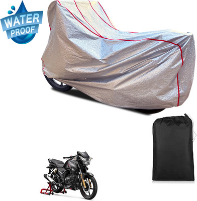 PAGORA Waterproof Two Wheeler Cover for TVS(Apache 150, Silver)