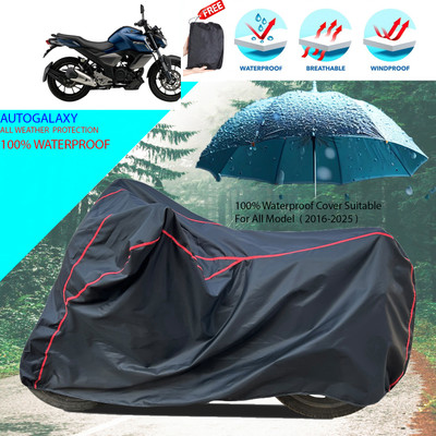 AutoGalaxy Waterproof Two Wheeler Cover for Yamaha(FZ-S Fi Version 3.0 BS6, Black)
