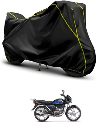 PAGORA Waterproof Two Wheeler Cover for Hero(MotoCorp Splendor Plus, Black, Black)