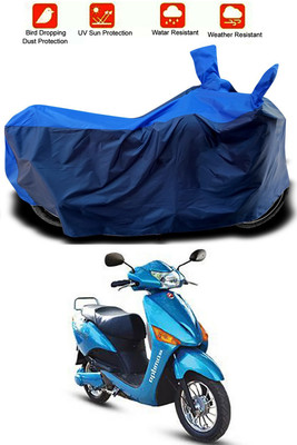 Mdstar Waterproof Two Wheeler Cover for Hero(Electric Optima DX, Blue)