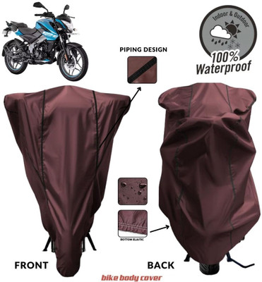 MADAFIYA Two Wheeler Cover for Bajaj(Pulsar NS125, Maroon, Black)