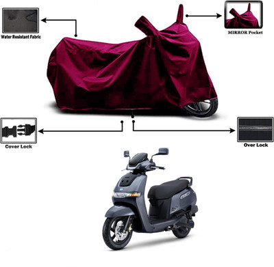 Amexride Two Wheeler Cover for TVS(iQube, Maroon)