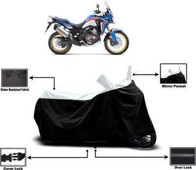 Amexride Two Wheeler Cover for Honda(CRF1000L Africa Twin BS6, White)