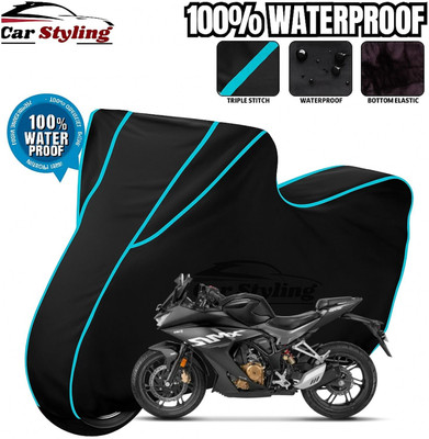 Car Styling Waterproof Two Wheeler Cover for Hero(Karizma ZMR, Black, Blue)