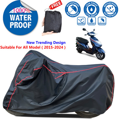 AutoGalaxy Waterproof Two Wheeler Cover for Okinawa(Ridge, Black)