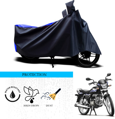 ANTHUB Waterproof Two Wheeler Cover for Hero(Splendor PRO, Black, Blue)