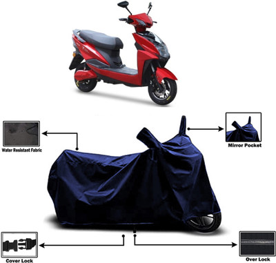 Amexride Two Wheeler Cover for Techo Electra(Raptor BS6, Blue)