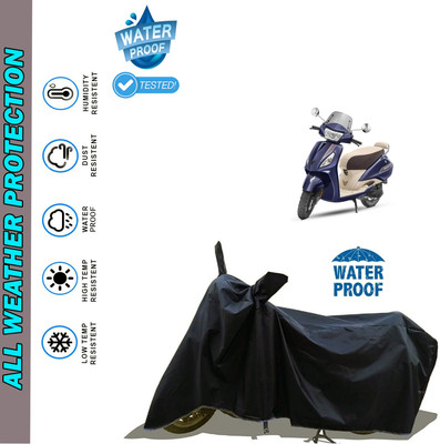 AutoGalaxy Waterproof Two Wheeler Cover for TVS(Jupiter, Black)