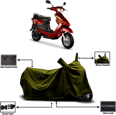 Amexride Two Wheeler Cover for Indus(Yo Spark, Green)