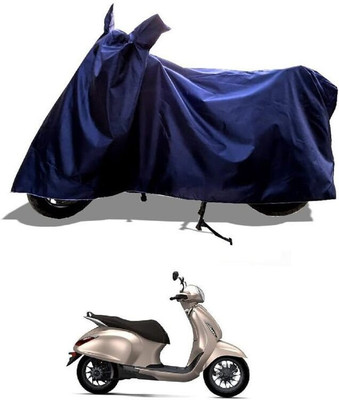 DeepShakshi AUTOMOTIVE Two Wheeler Cover for Bajaj(New Chetak, Blue)