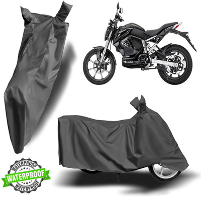ROYAL AUTO MART Waterproof Two Wheeler Cover for Revolt(RV 400, Grey)