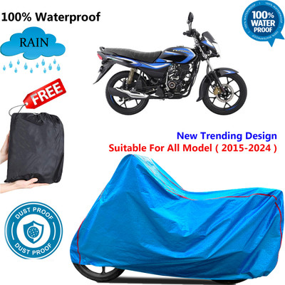 OliverX Waterproof Two Wheeler Cover for Bajaj(Platina 110 H-Gear BS6, Blue)
