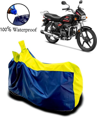 APNEK Waterproof Two Wheeler Cover for Hero(Splendor Plus, Yellow, Blue)