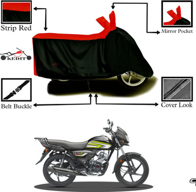 KEDIT Two Wheeler Cover for Honda(CD 100 SS, Red, Black)