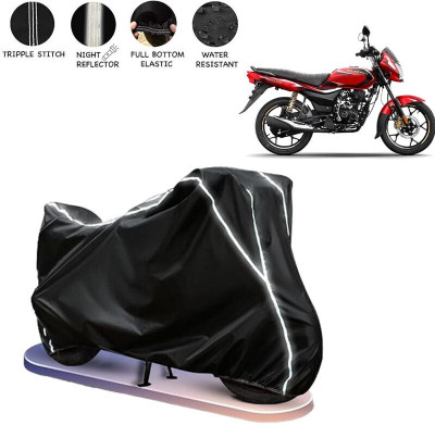 AutoGalaxy Waterproof Two Wheeler Cover for Bajaj(Platina 110, Black, White)
