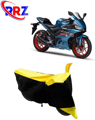 RRZ Waterproof Two Wheeler Cover for Yamaha(YZF R25, Black, Yellow)