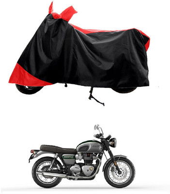 GROFATIK Two Wheeler Cover for Triumph(Bonneville T120 Black, Red)