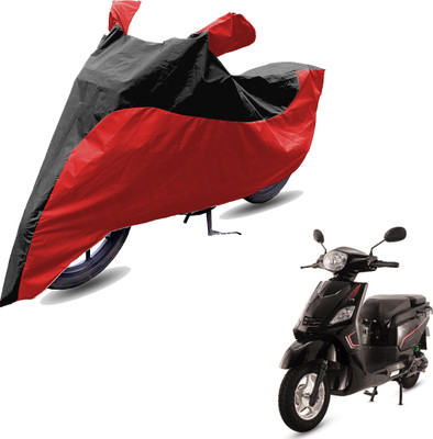 FurniGully Two Wheeler Cover for Hero(Electric NYX HS500 ER, Black, Red)