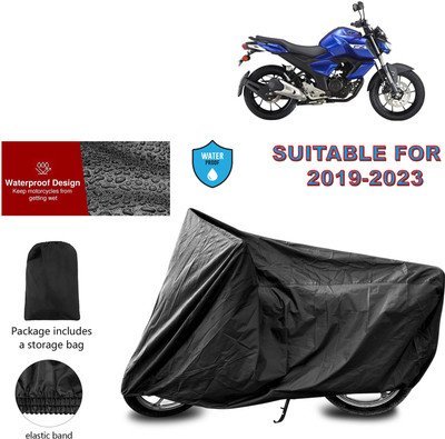 PAGORA Waterproof Two Wheeler Cover for Yamaha(FZ S V3.0 FI, Black)