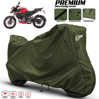xodi Waterproof Two Wheeler Cover for Bajaj(Pulsar 180NS, Green, Black)
