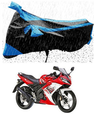 Mdstar Waterproof Two Wheeler Cover for Yamaha(YZF R15S, Blue, Black)
