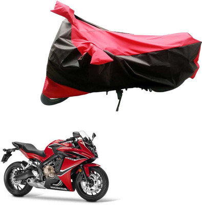 Mdstar Waterproof Two Wheeler Cover for Honda(CBR 650F, Black, Red)