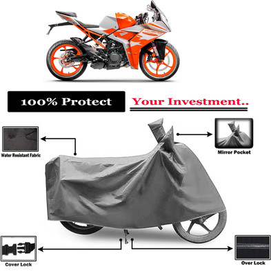 Amexride Two Wheeler Cover for KTM(RC 200 BS6, Grey)