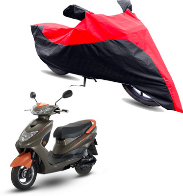 Motodreka Two Wheeler Cover for Okinawa(Ridge Plus, Red, Black)