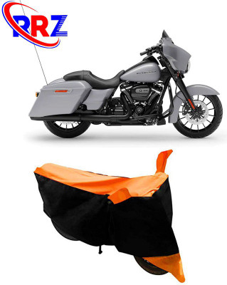 RRZ Waterproof Two Wheeler Cover for Harley Davidson(Street Glide Special, Black, Orange)