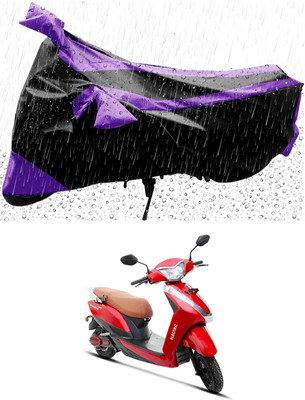 Mdstar Waterproof Two Wheeler Cover for Ampere(Magnus Pro, Purple, Black)