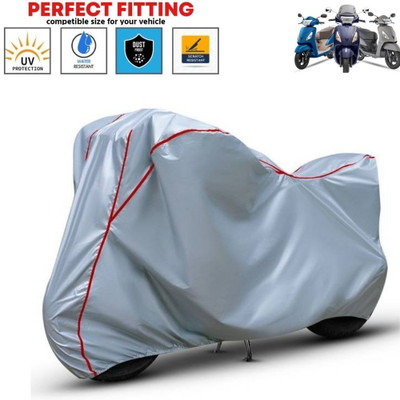 Starlink Waterproof Two Wheeler Cover for TVS(Jupiter 125, Silver, Red)