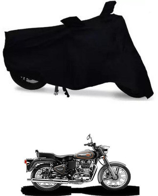 ENTIRELY ELITE Waterproof Two Wheeler Cover for Royal Enfield(500, Black)